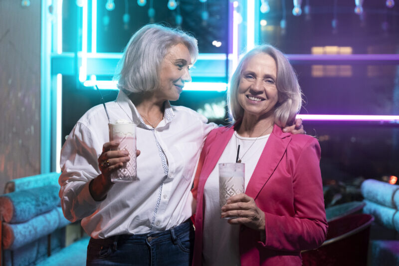 beautiful mature women having fun time